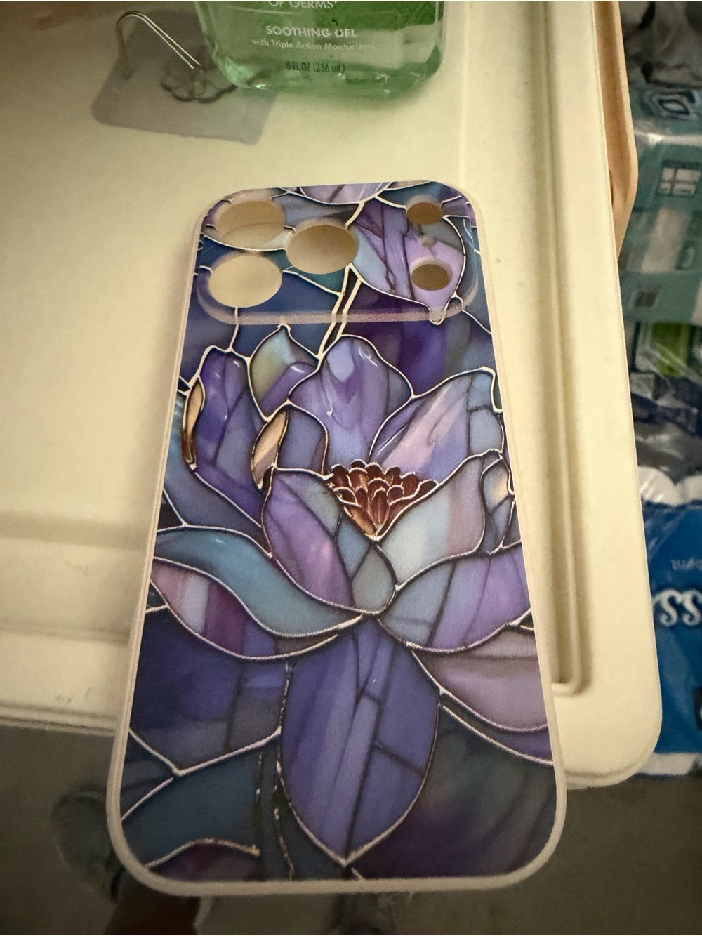Purple Stained Glass Floral Phone Case